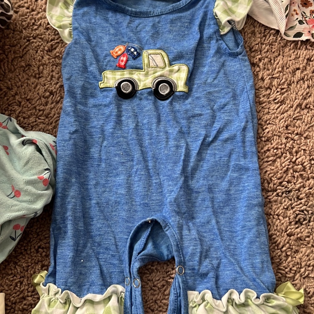 Blue and Green Kids One Piece